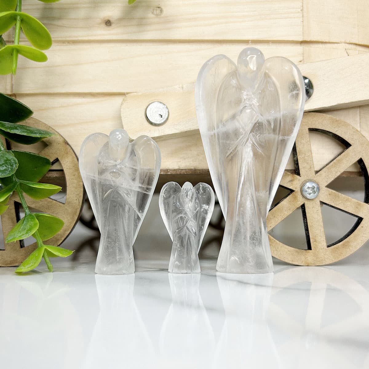 Clear Quartz Stone Carved Angel