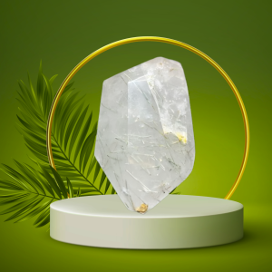 Quartz crystal Green Rutiliated